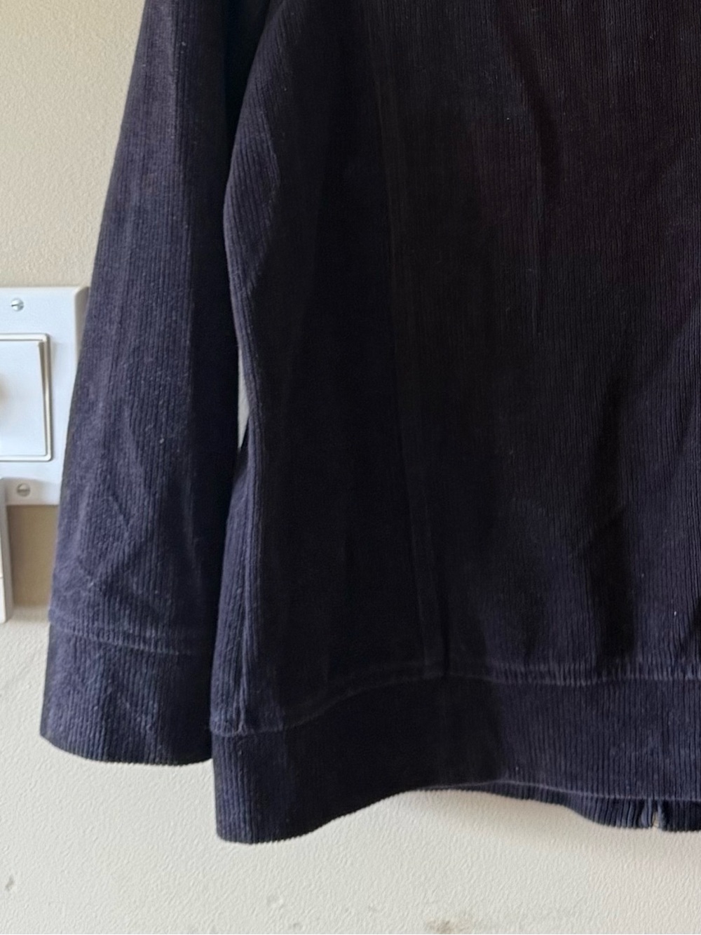 Carroll Reed Black Ribbed Zip-Front Sweater Jacket - Picture 12 of 14